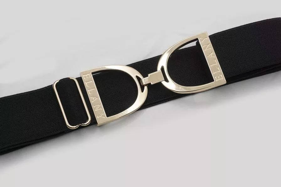 1.5IN BLACK W/ GOLD STIRRUP