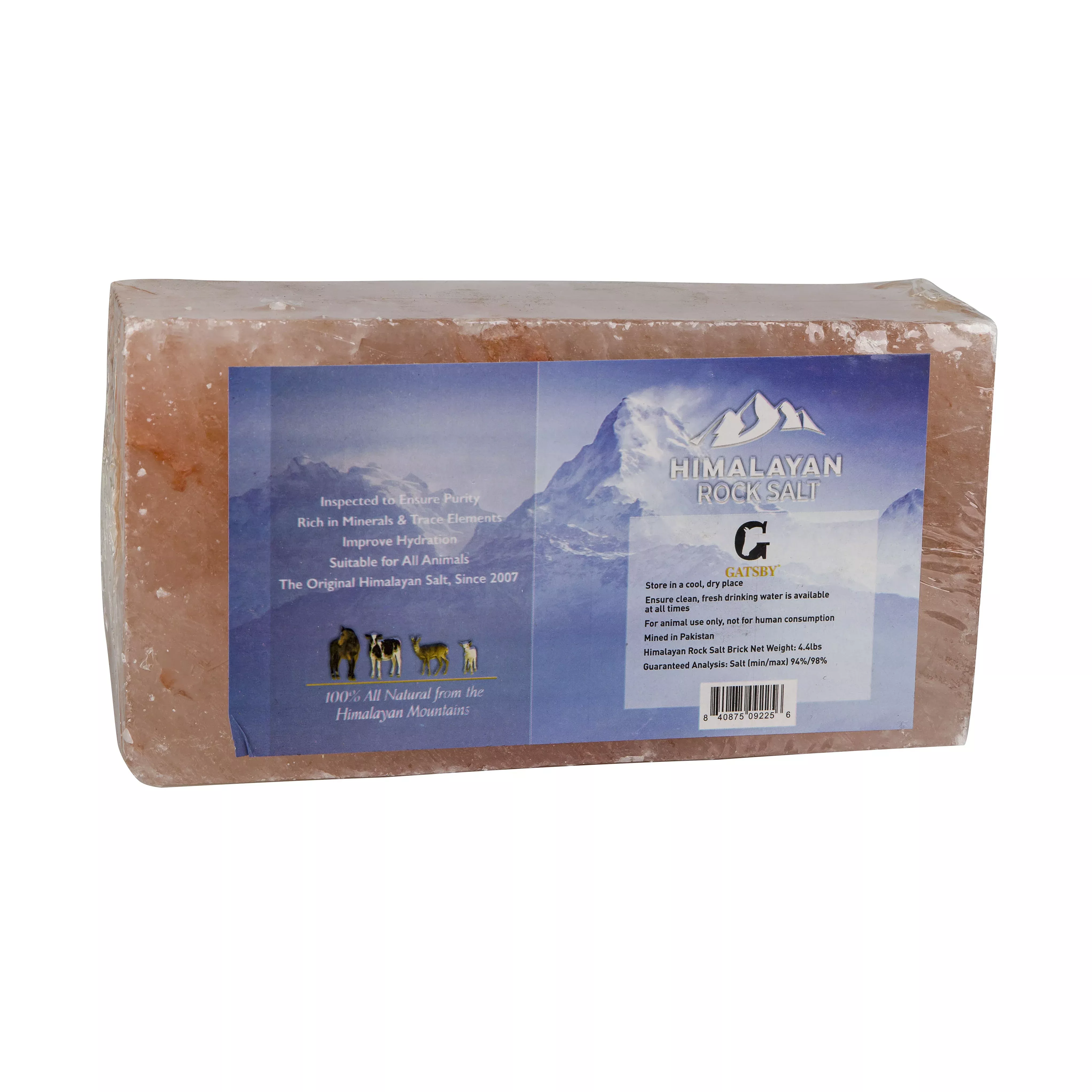 100% Natural Himalayan 4lb Rock Salt Brick