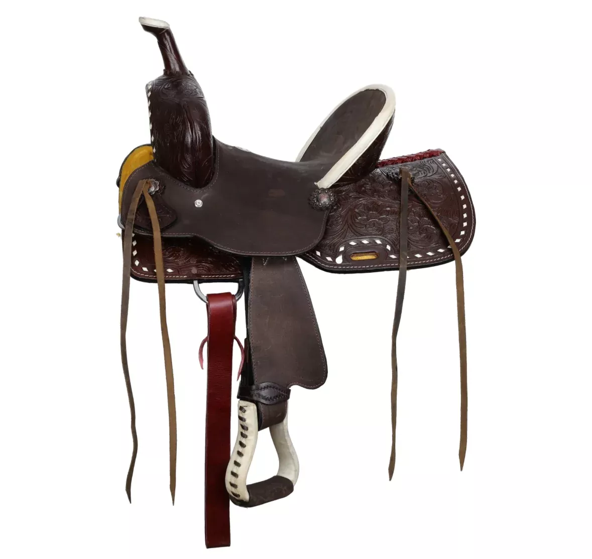 12” Double T Midnight Cheyenne Barrel Style Saddle