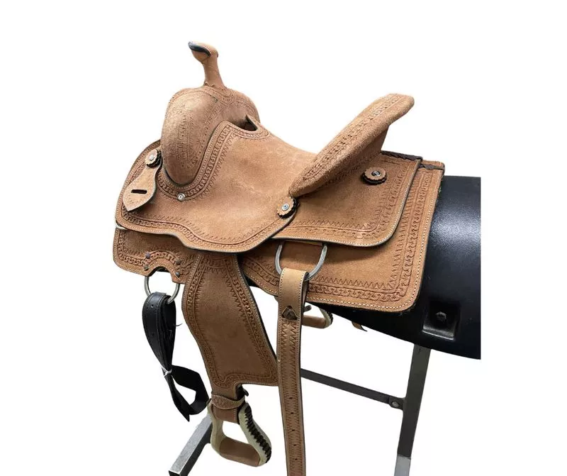 13" Youth Saddle- Hard Seat with Serpentine Tooling