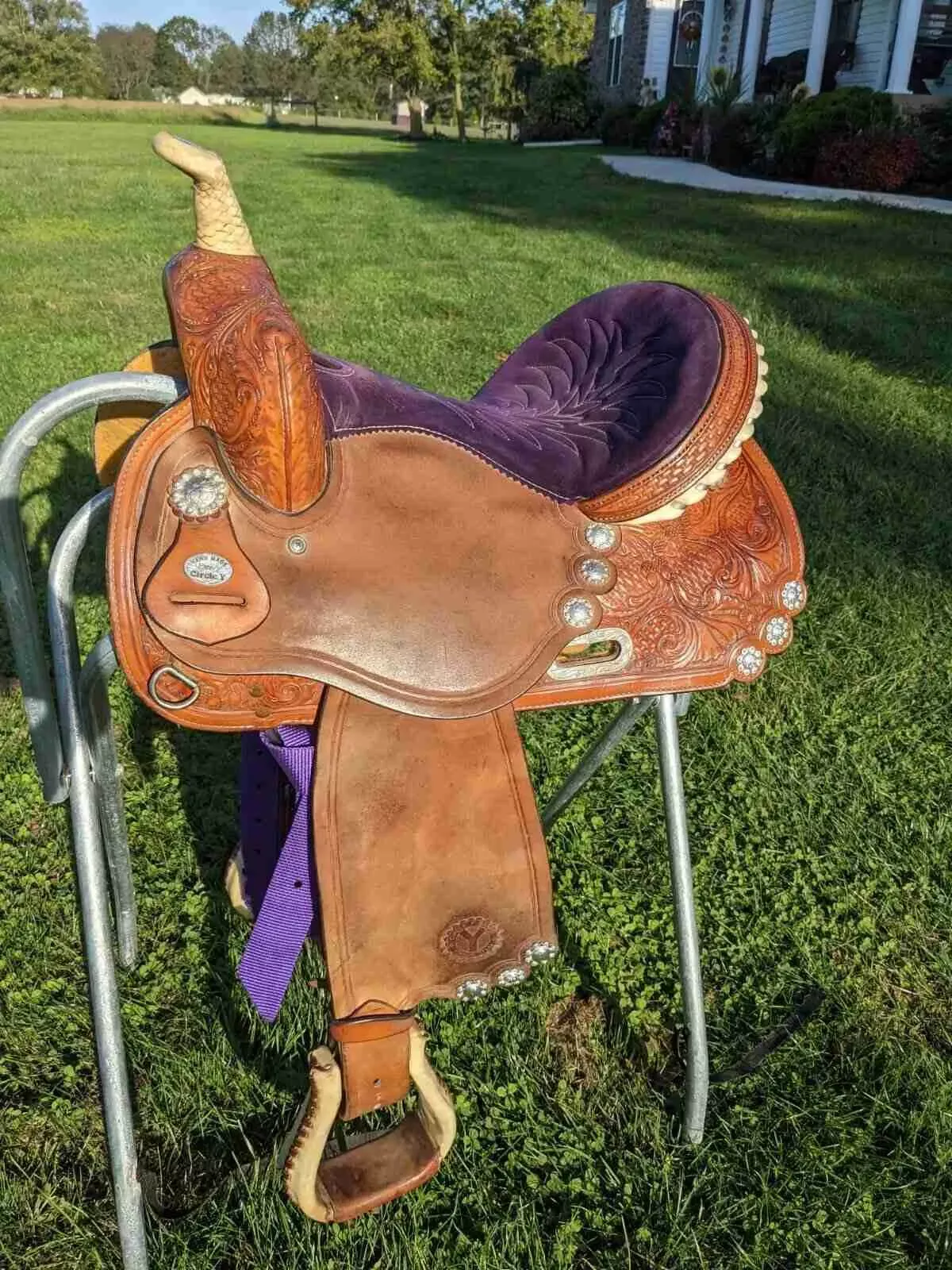 14” Circle Y Barrel Racing Saddle For Sale