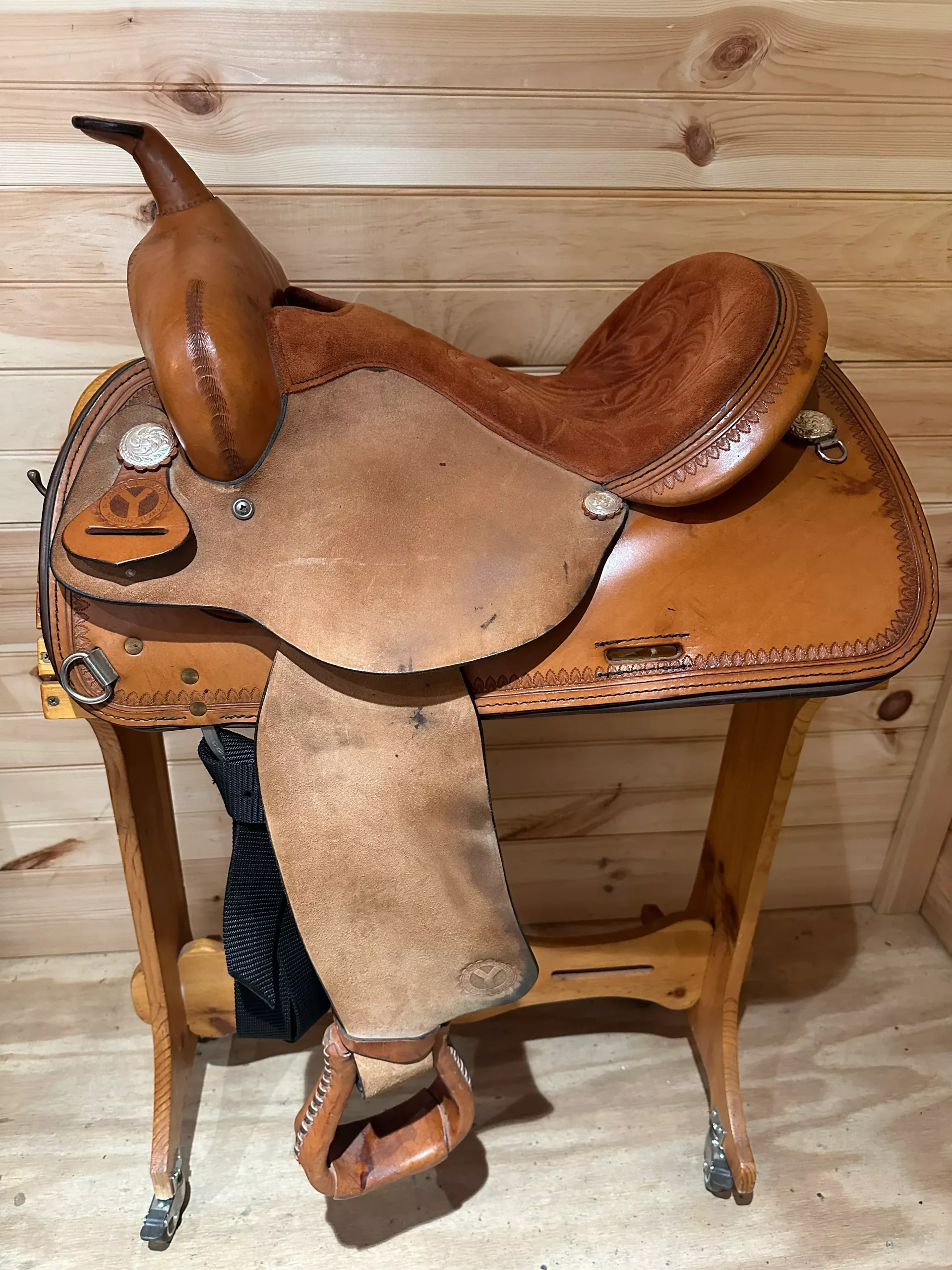 14” Circle Y Flex-Lite Barrel Racing Mounted Shooting Western Saddle Model 1540