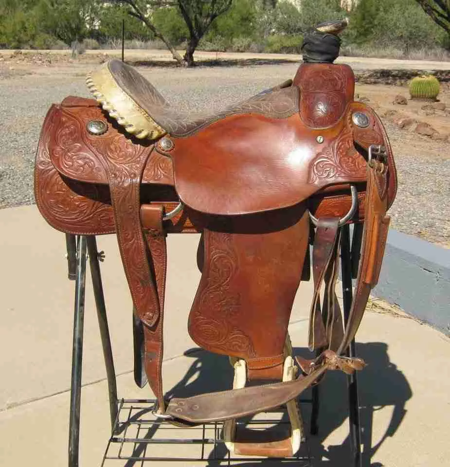 15.5 seat original Billy Cook roping saddle for sale