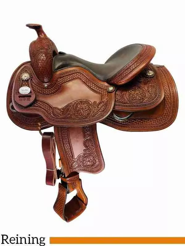 15.5″ to 16″ Crates Hand-Tooled Ladies Reining Saddle 4517