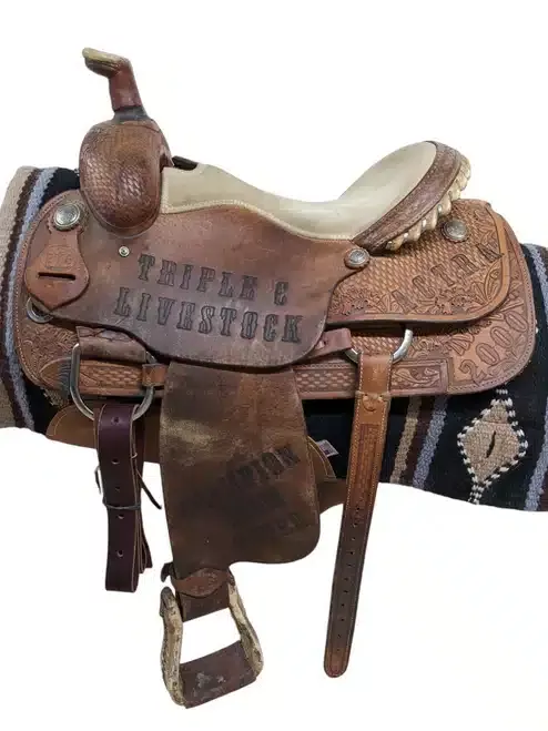 15.5″ Used ETS Western Team Roping Saddle 716-5782
