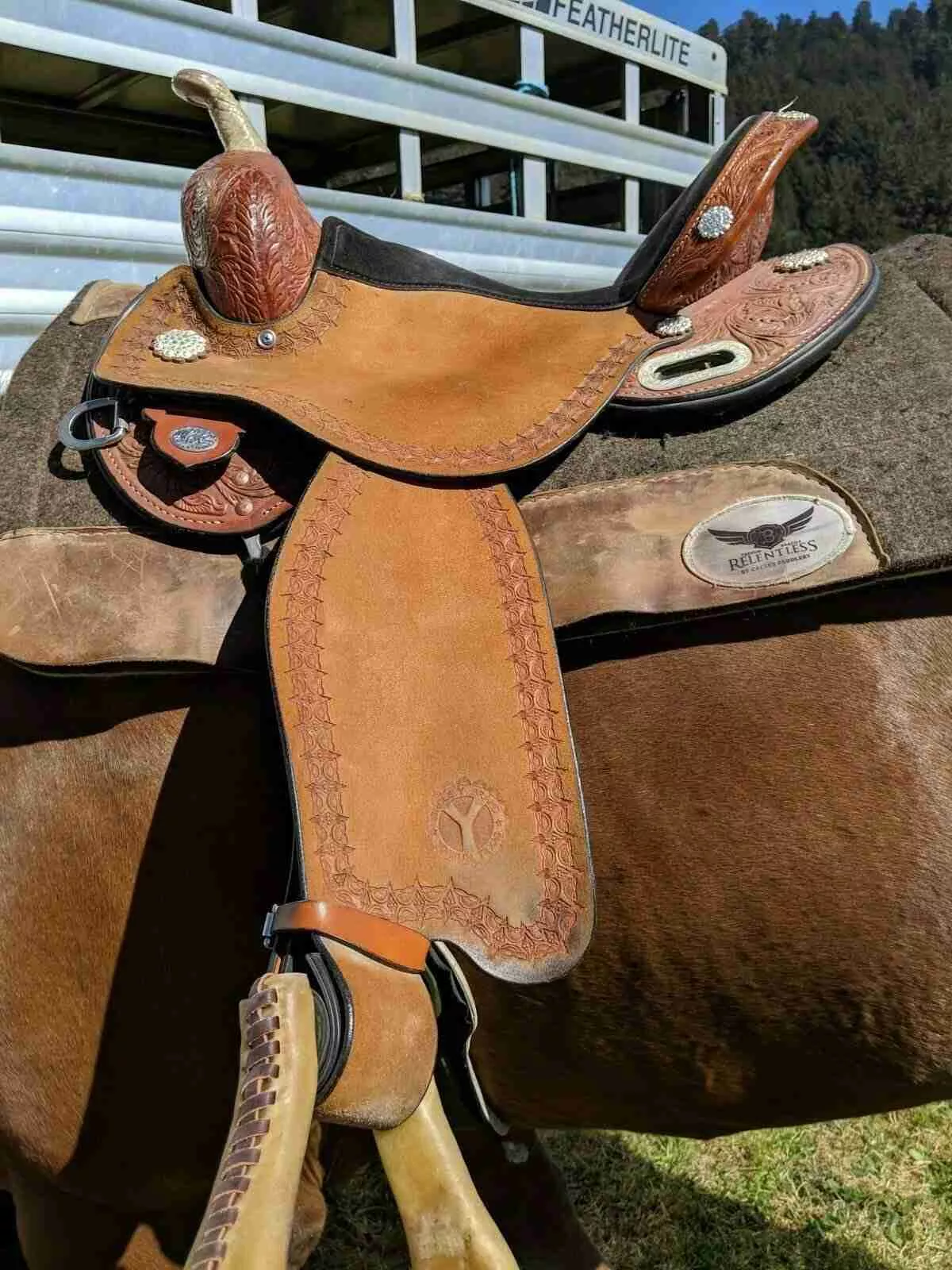 15” Circle Y Flex2 Tree Western Saddle Kelly Kaminski Barrel Saddle Wide Tree