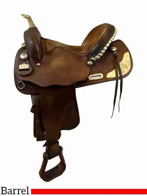 15 Inch Used Big Horn Barrel Saddle 1560