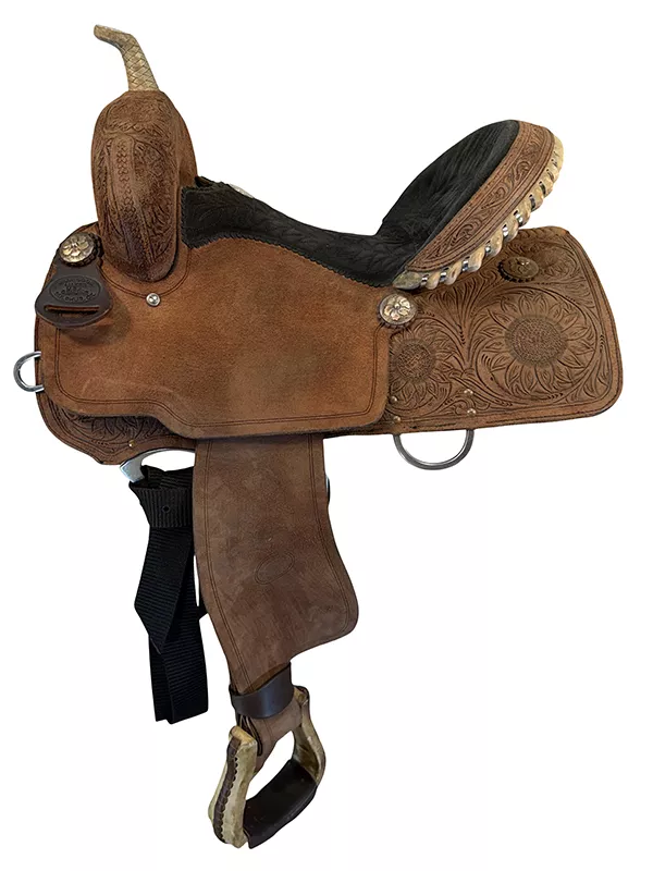 15 Inch Used Billy Cook 9 High Barrel Saddle Wide Tree 1804