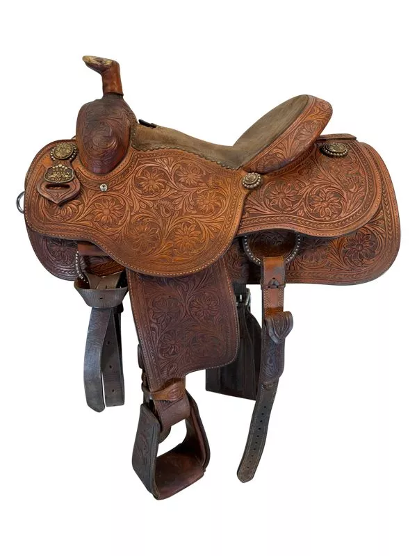 15 Inch Used Cactus Saddlery Ranch Roper Saddle Medium Tree