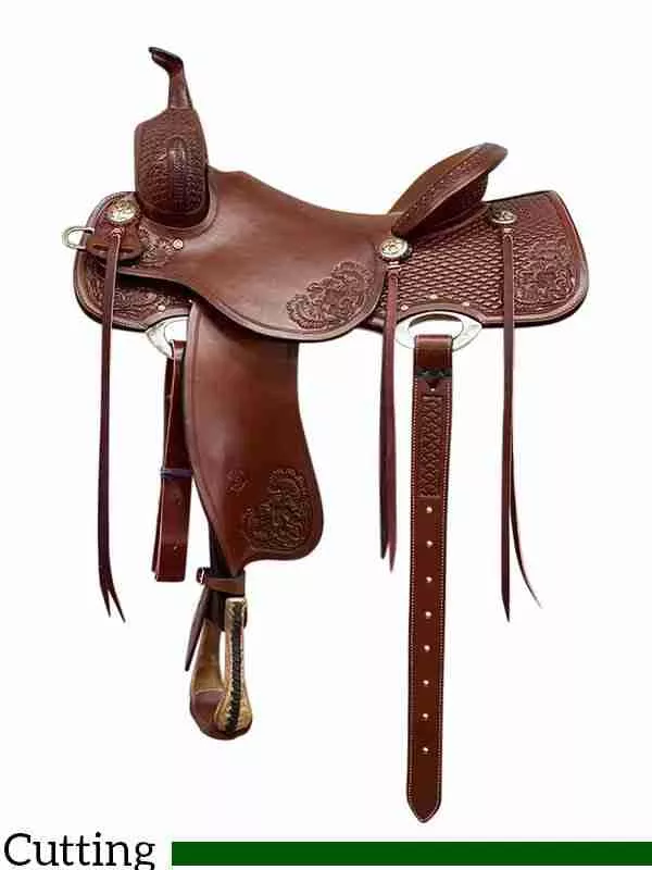 15″ to 16″ Billy Cook Cowhorse Cats Eye Front & Rear Saddle 6315-422F