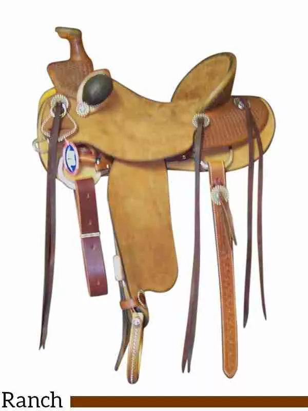 15″ to 17″ HR Hud Roberts A Fork Ranch Saddle 286R510
