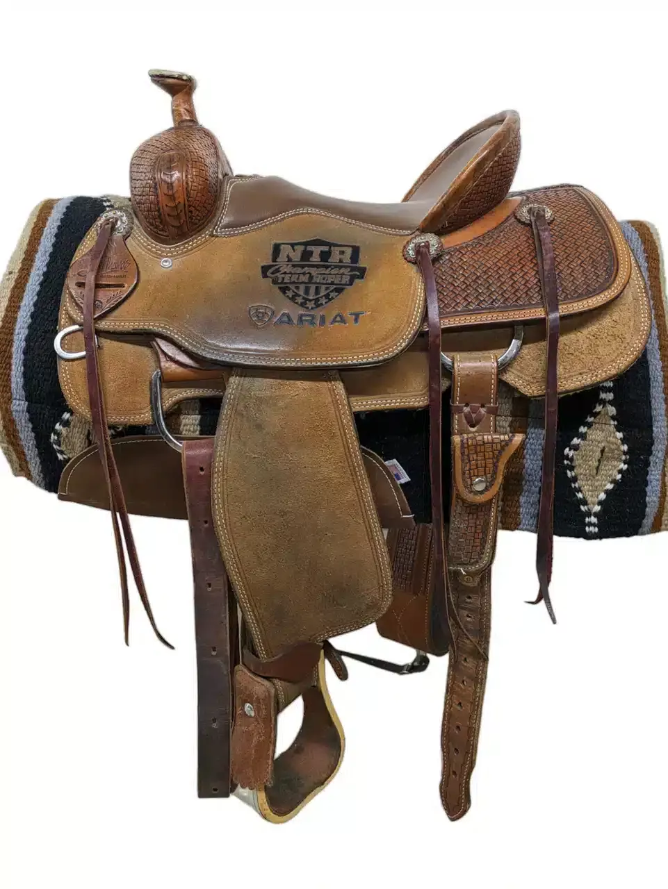 15″ Used Scott Thomas Western Roper Saddle 2-1547