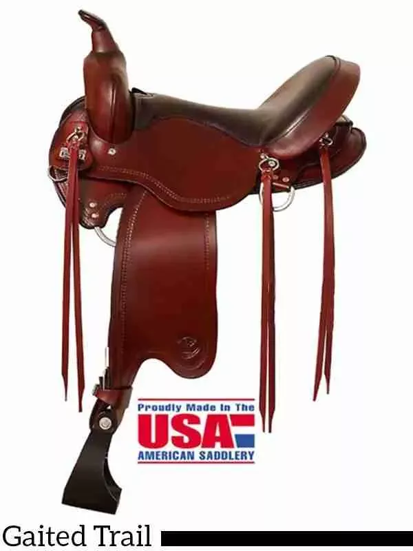 16″ 17″B29 Big Horn Gaited Trail Saddle 4″ Cantle with Leather Skirts 812