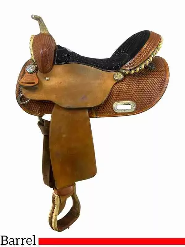 16 Inch Used Billy Cook Barrel Saddle 1526