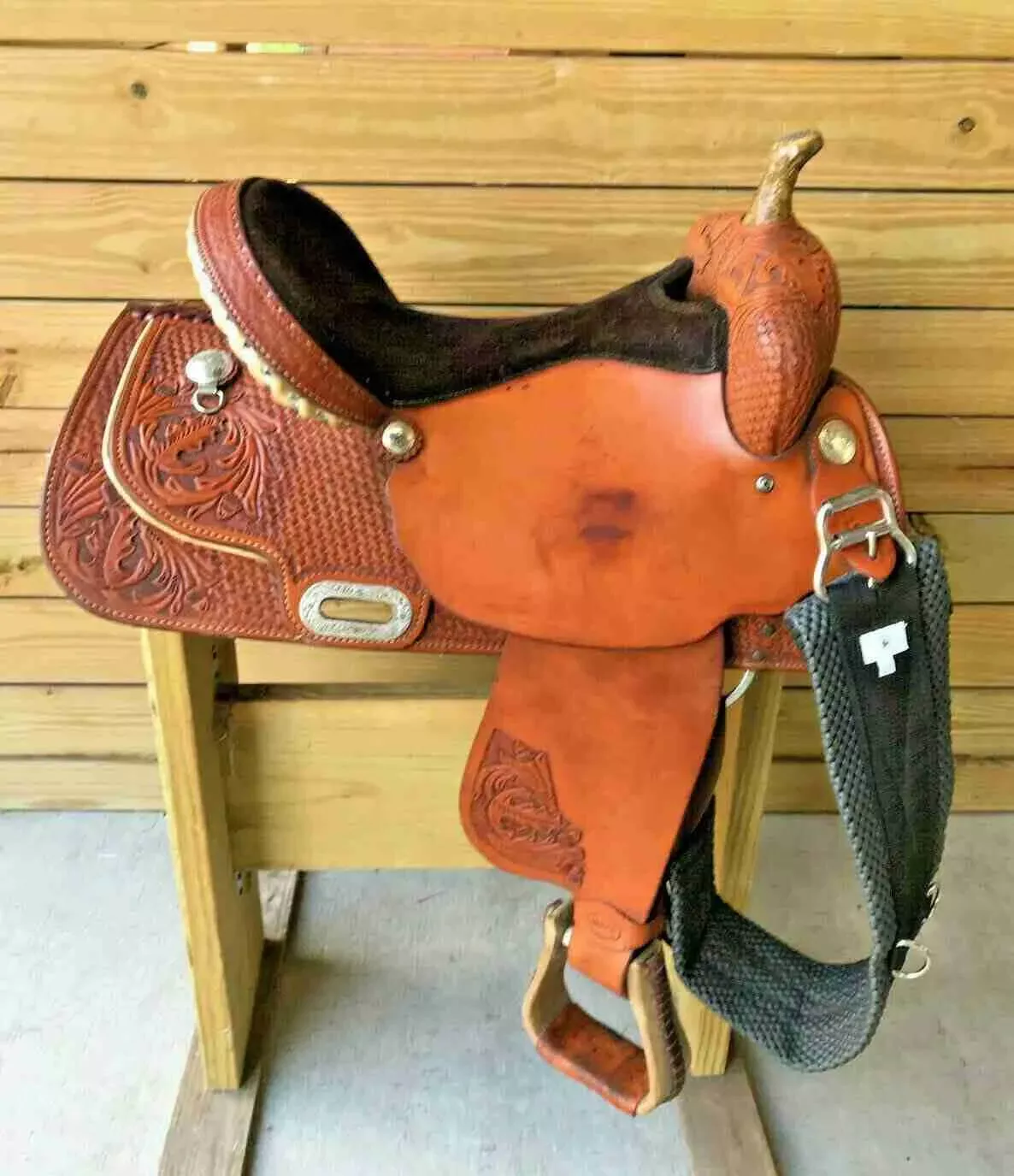 16” Johnny Ruff Custom Barrel Trail Western Horse Saddle