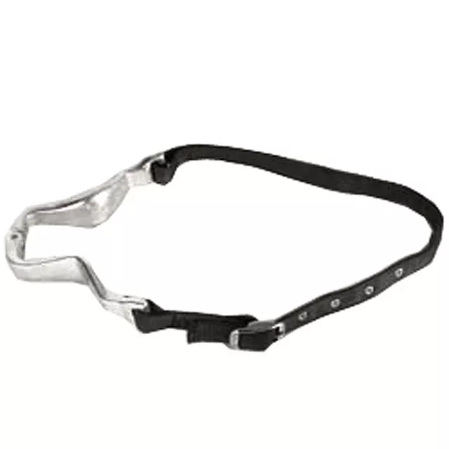 24 Inch Hilason Aluminium Hinged Horse Cribbing Strap Webbing Black