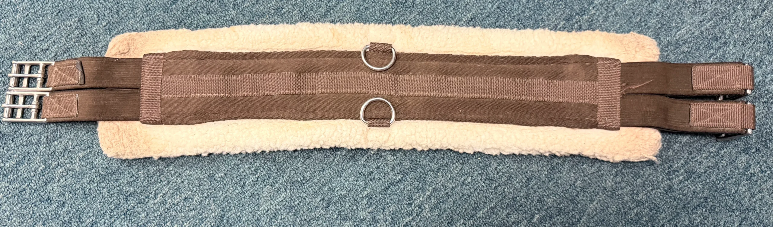 34" Fleece English style girth Brown Nylon