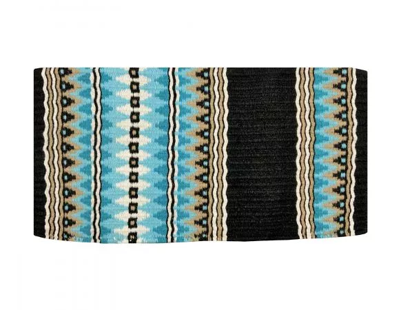 36" X 34" Wool Saddle Blanket with accents