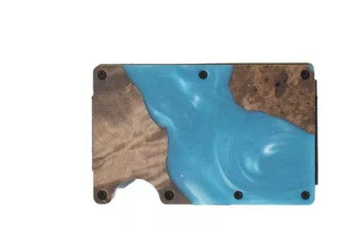 3D Men’s Wood Grain/Resin wallet