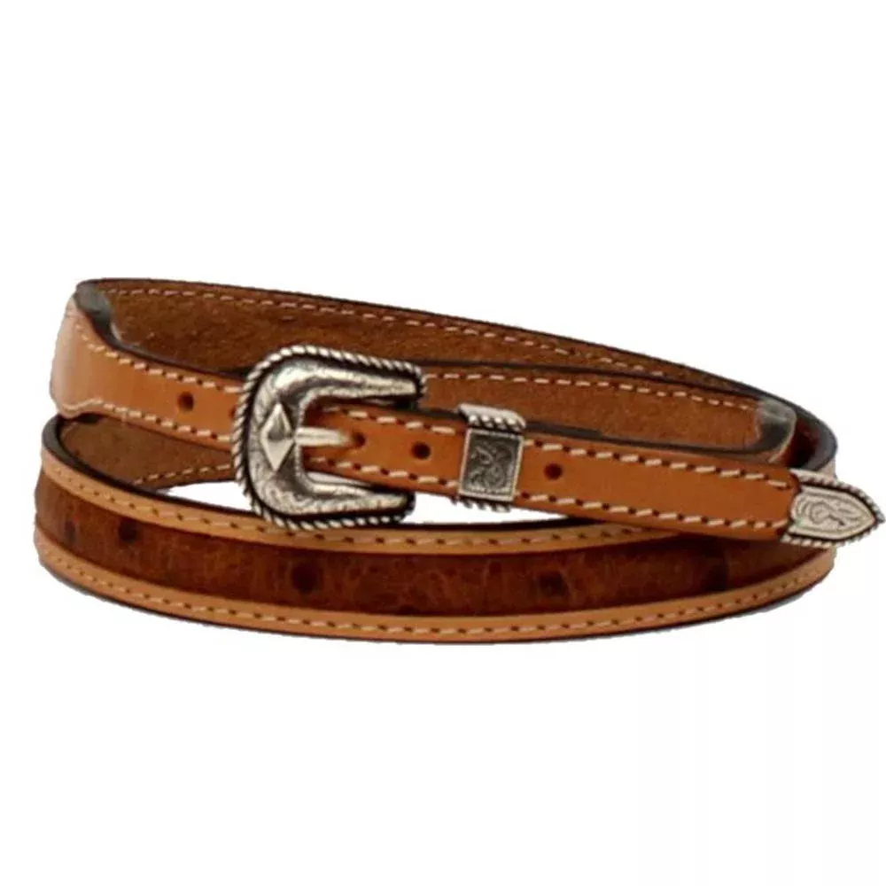 3DBrown Ostrich Hatband