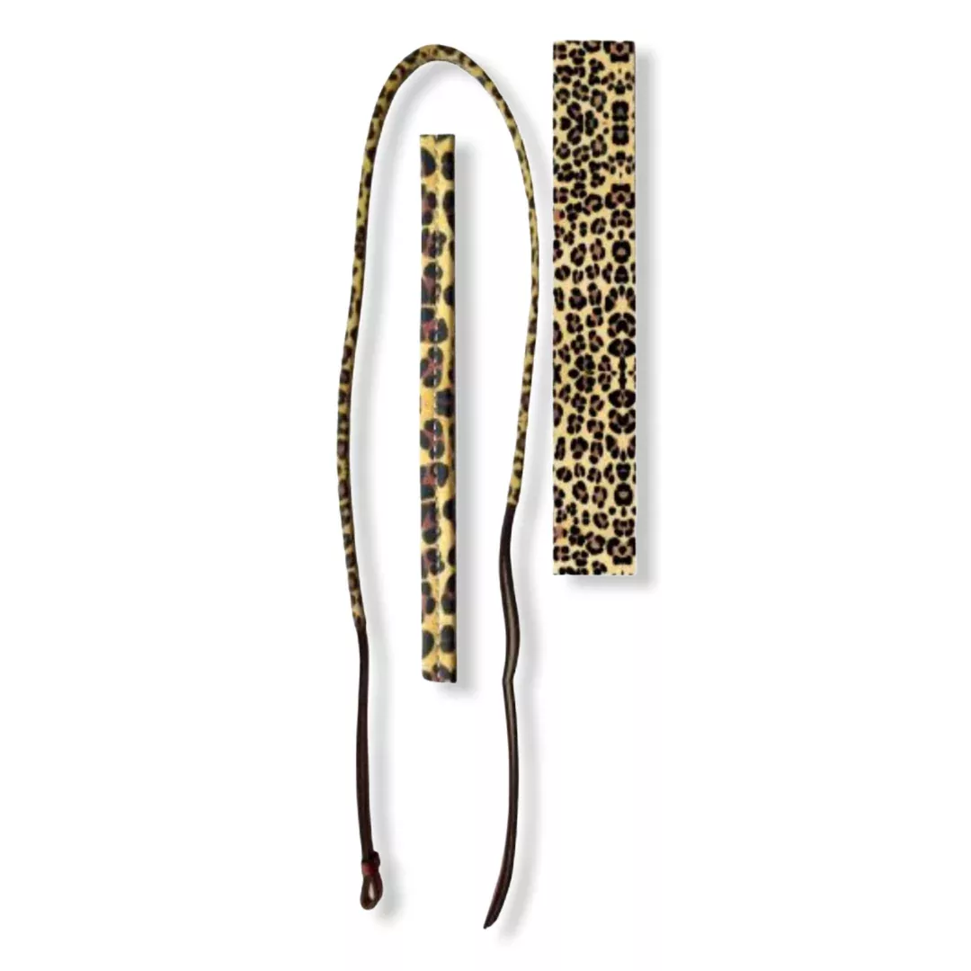 4ft Leather over & under with leather cheetah print overlay