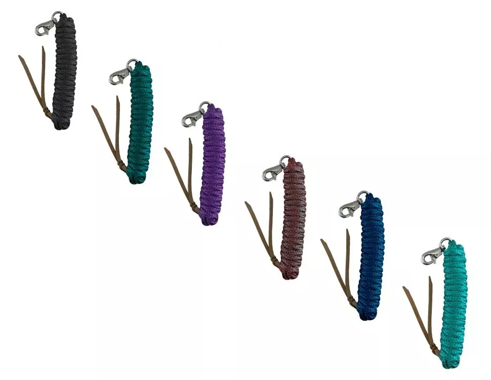 5/8" X 14' LEATHER END NYLON PRO BRAID TRAINING LEAD WITH TRIGGER BULL SNAP