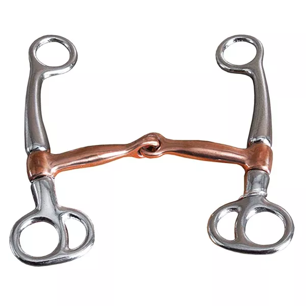 5" Hilason Malleable Iron Horse Copper Snaffle Breaking Mouth Bit