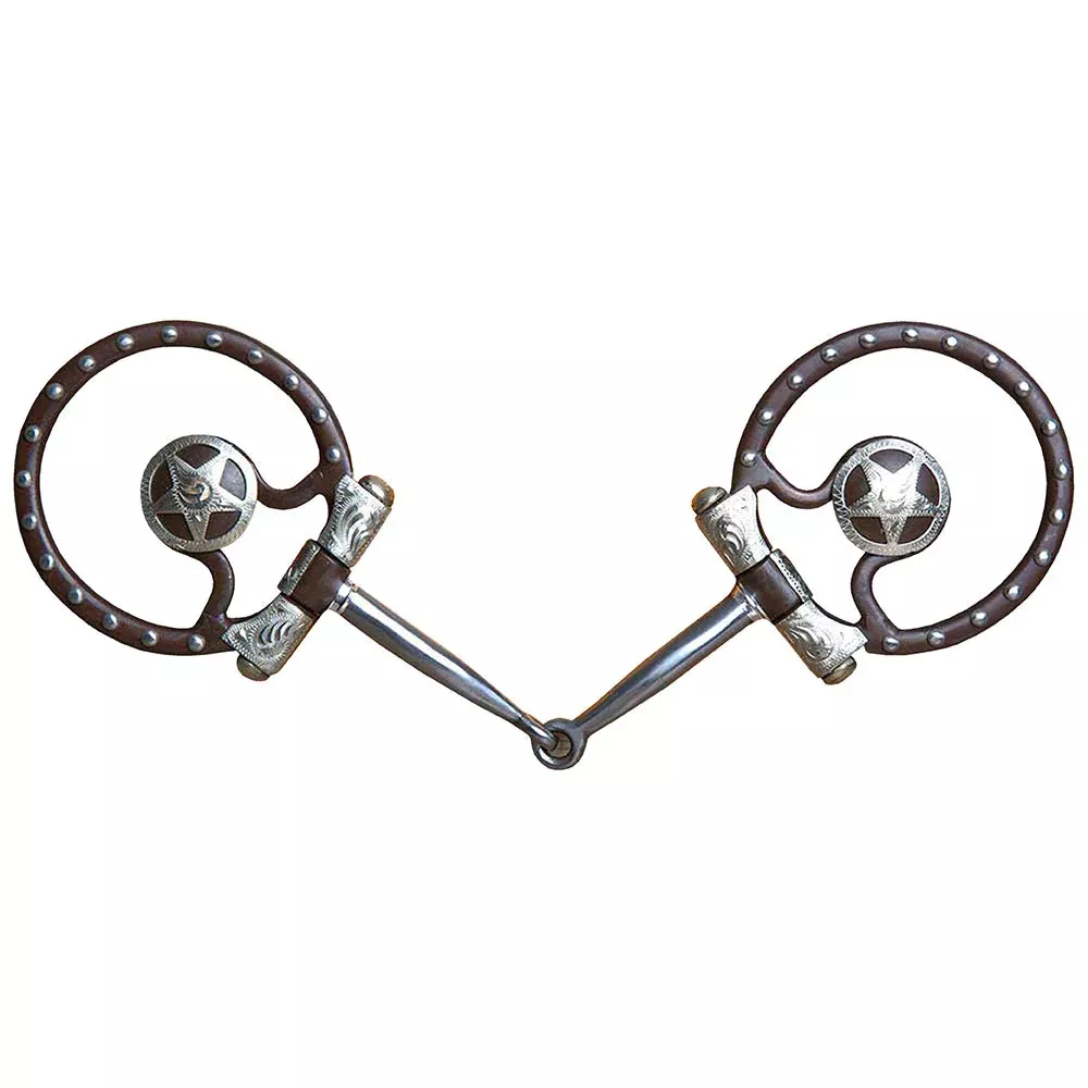 5" Hilason Western Antique Offset Dee Ring Horse Mouth Show Bit 3"