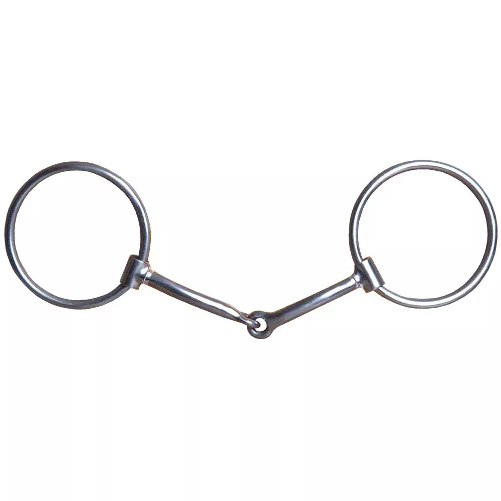 5" Hilason Western O Ring Horse Mouth Snaffle Bit W/ 3"