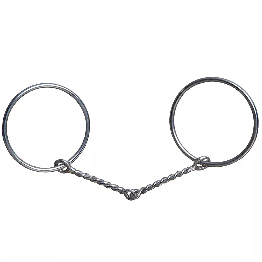 5" Hilason Western Thin Mouth Horse Copper Ring Snaffle Bit