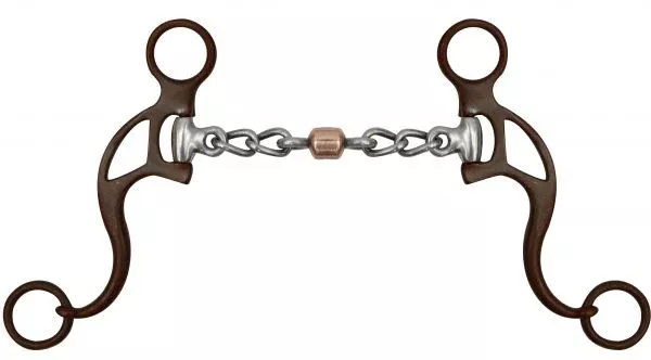 5" ShowmanBrown Steel Chain Mouth Bit with Copper Roller