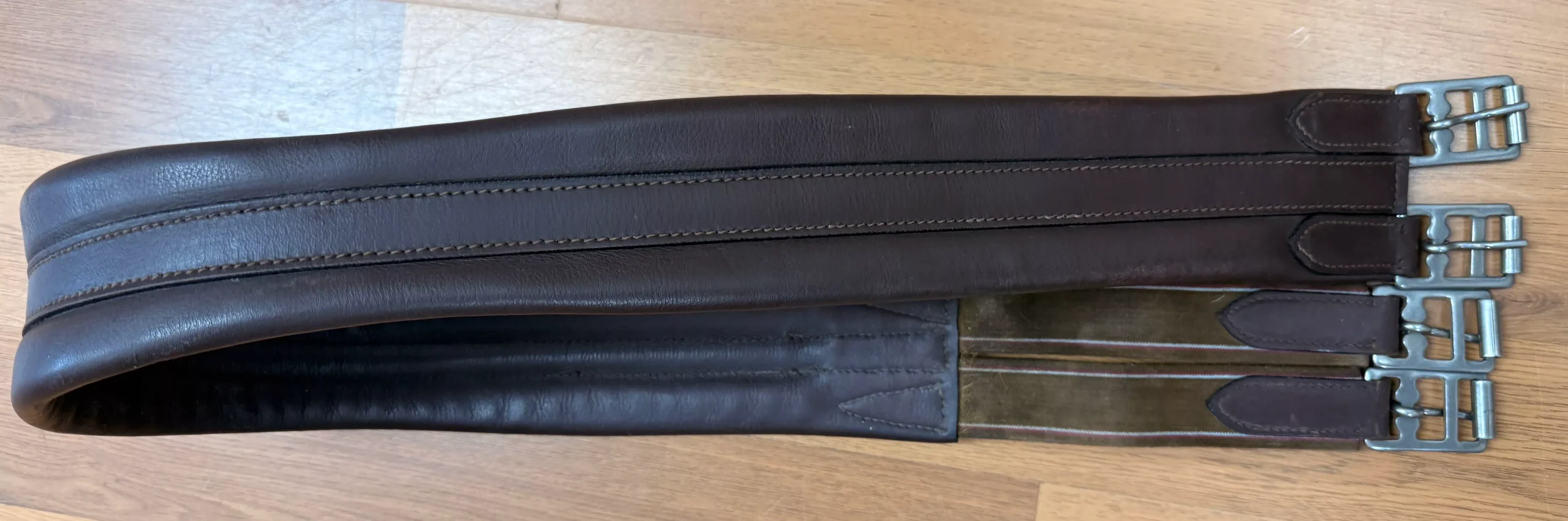 52" Havana Leather English Show Girth