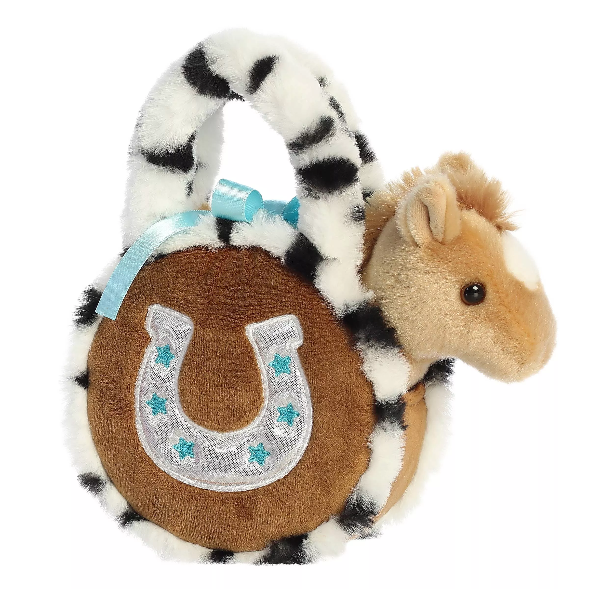 7" Horse in Brown Horseshoe Purse