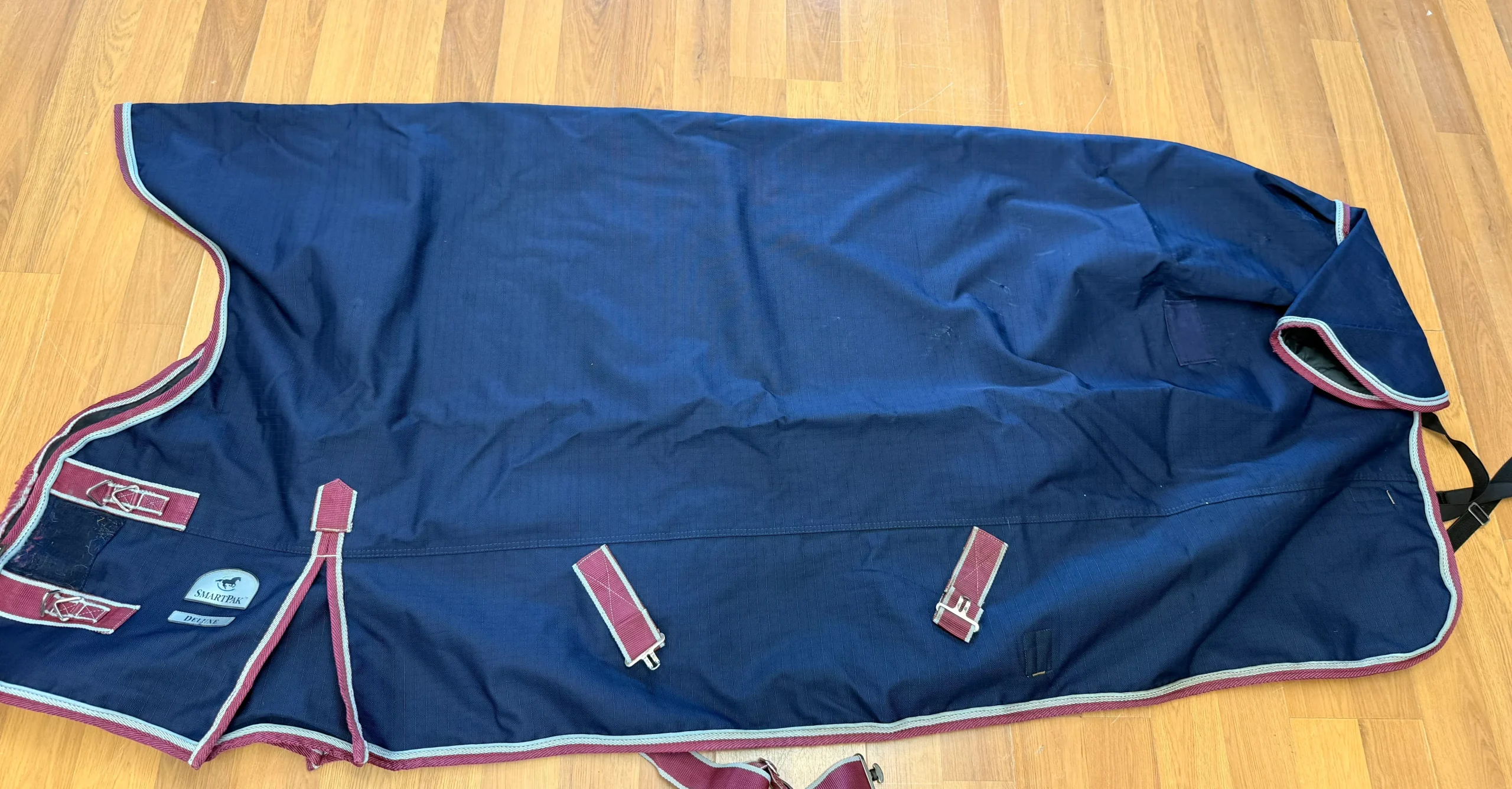 78" Smartpak Turnout 0 gram Blue maroon grey High Neck