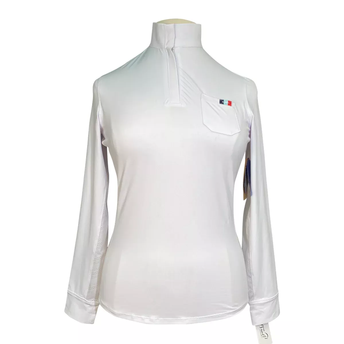 Aged Inventory: Returned Hunt Club 'Sterling' Competition Shirt in White - Women's Large
