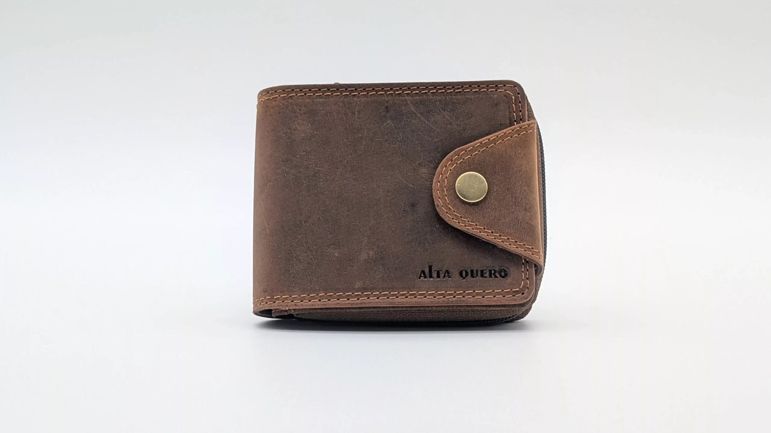 Alta Quero Snap Brown Leather Wallet