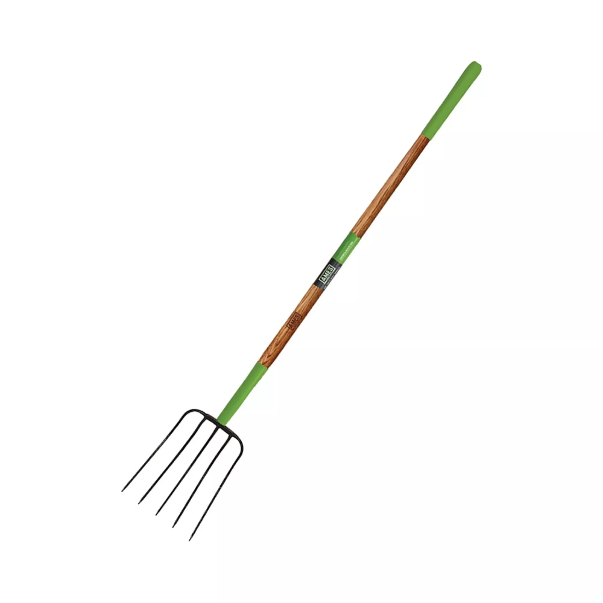 Ames 5 Tine Manure Bedding Pitch Fork 61" Wood Handle