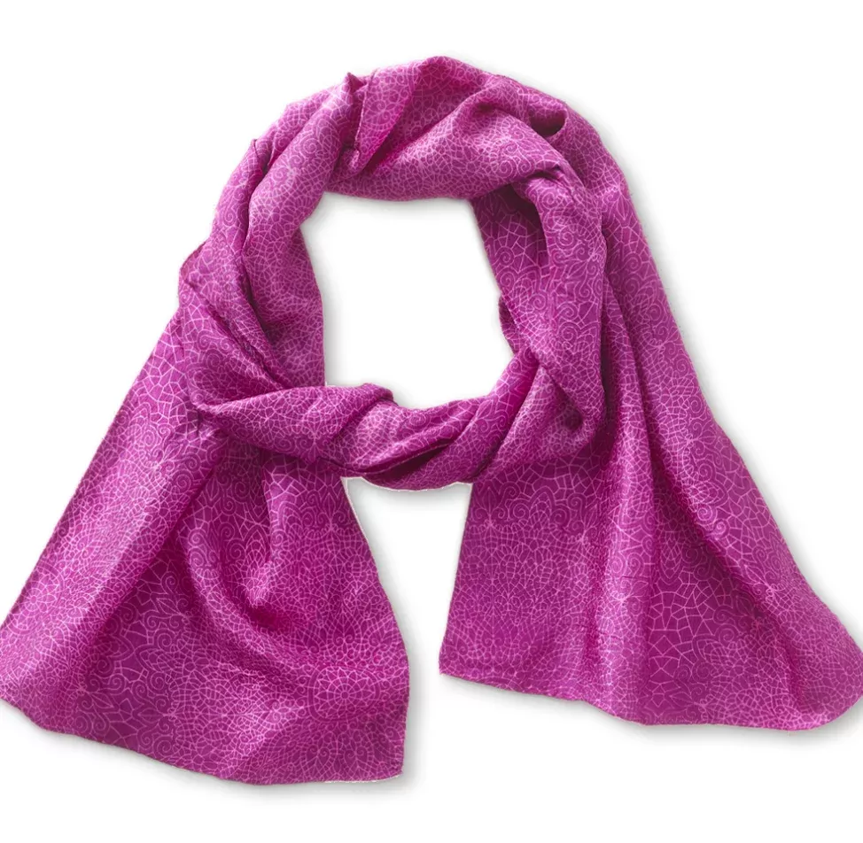 Amethyst Mandala Silk Scarf