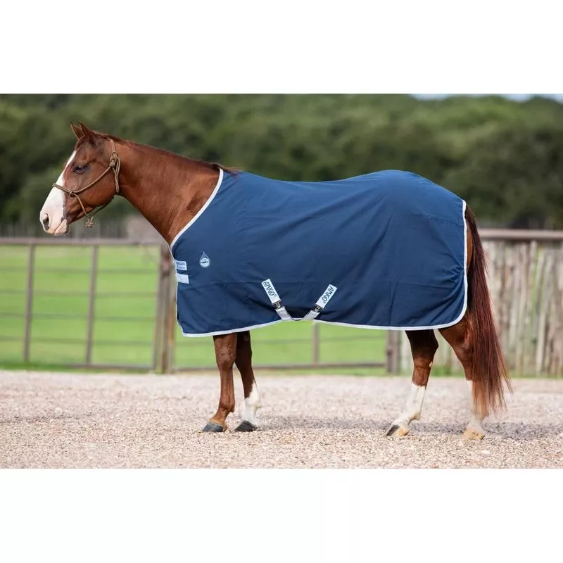 Amigo Polyester Stable Sheet – Navy/Silver