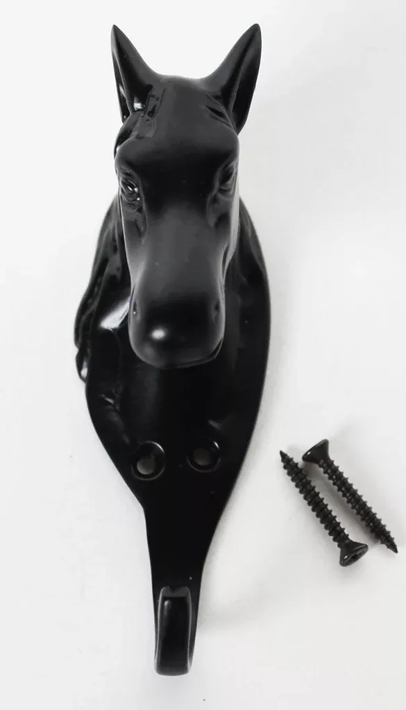 Antique Horse Home Decor Solid Brass Black Finish Equestrian Hook 6770