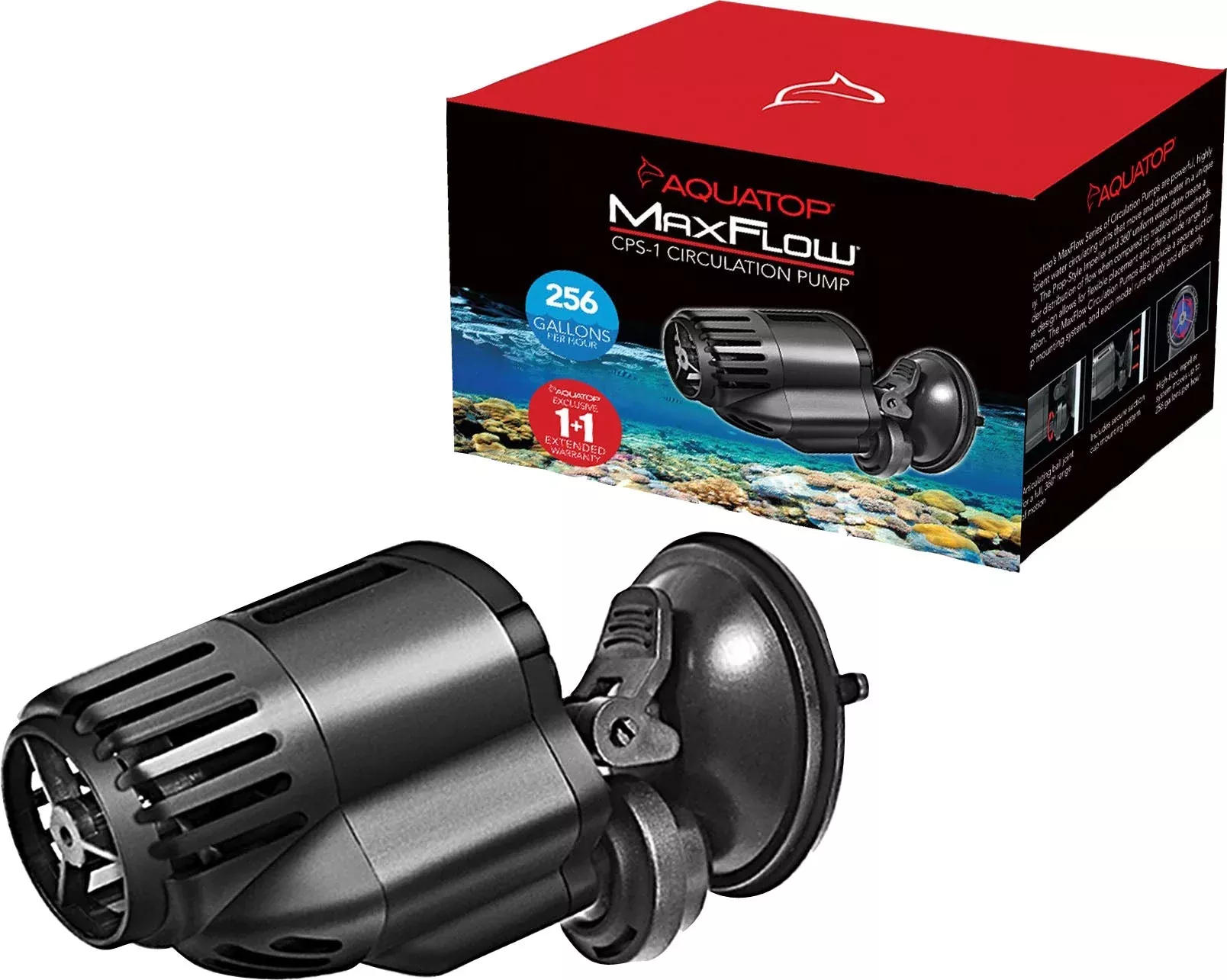 Aquatop MaxFlow Circulating Pump, 256 GPH, Black