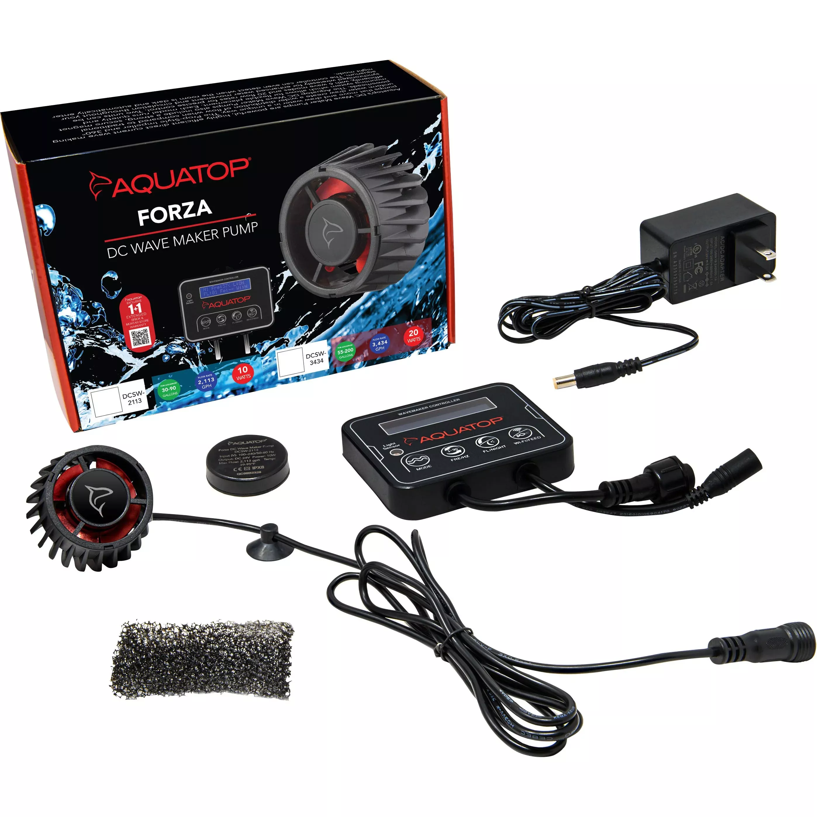 Aquatop MaxFlow Slim DC Wavemaker, Black, 2113 GPH