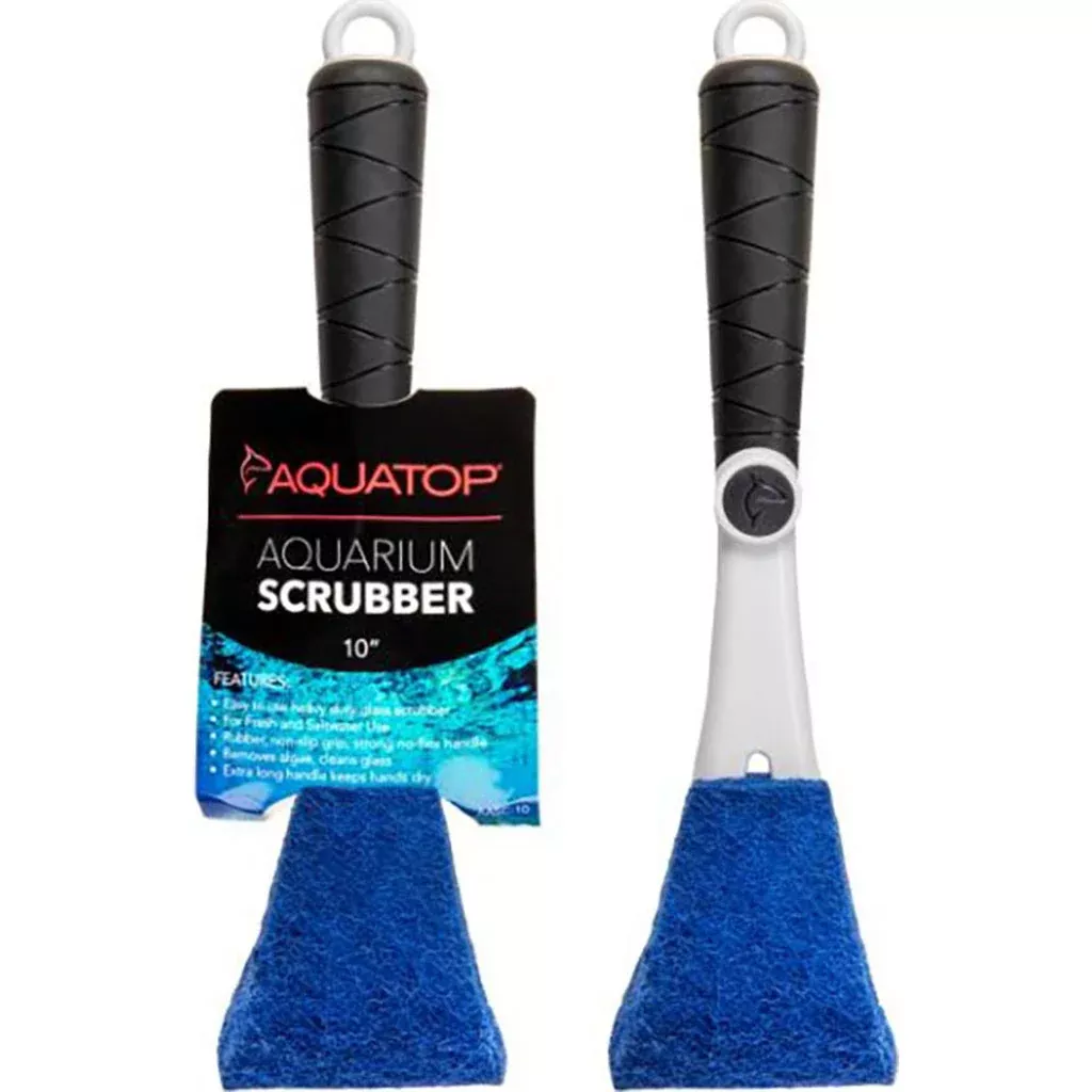 Aquatop Padded Aquarium Glass Scrubber, 10 in