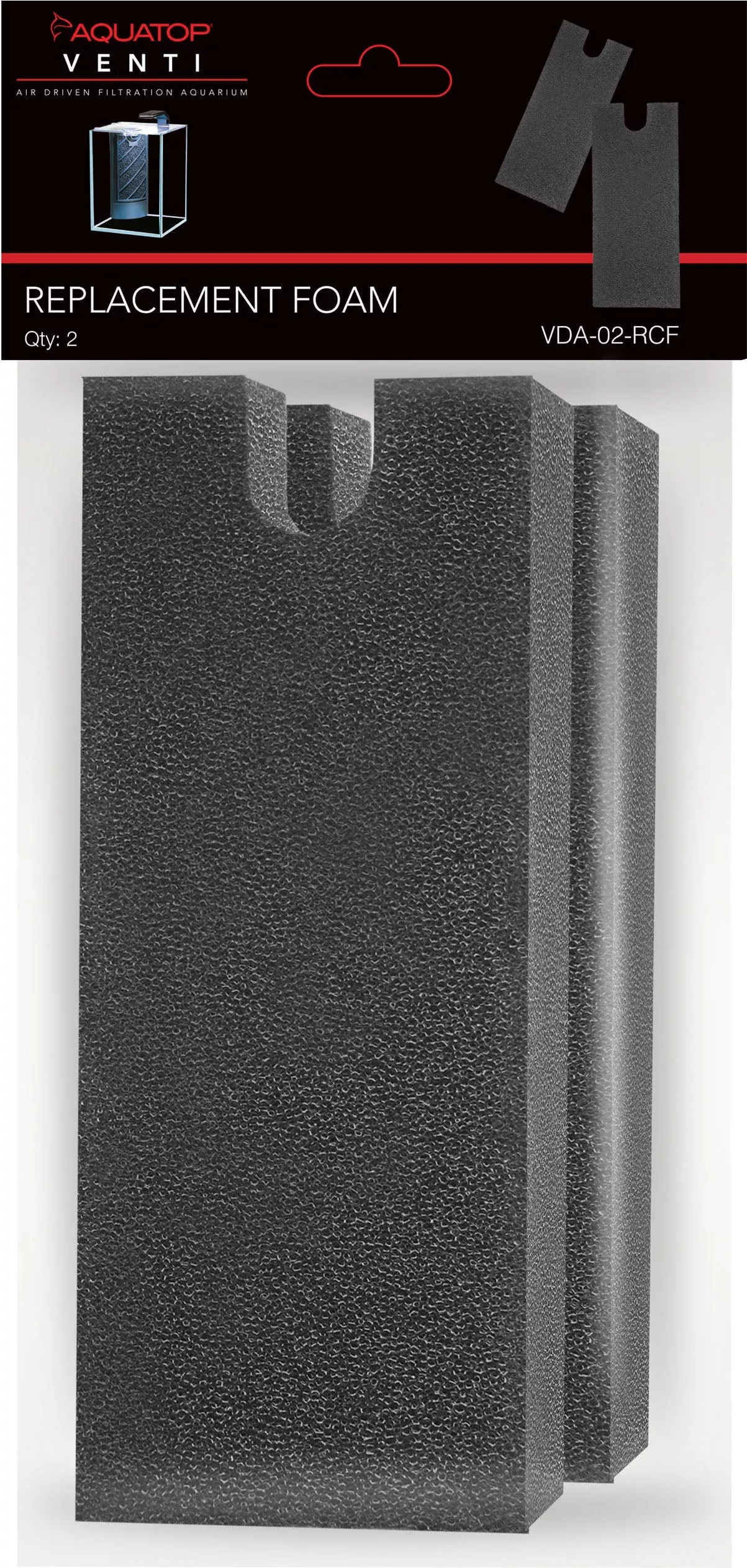 Aquatop Replacement Foam for Venti Desktop Aquarium, Regular, 2 Pack