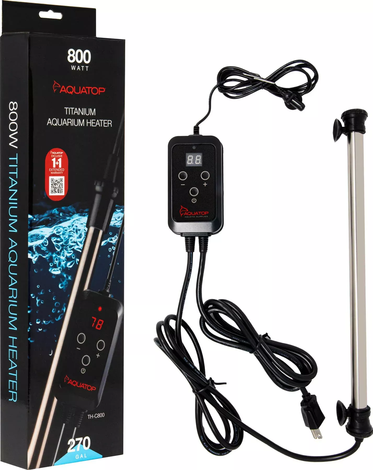 Aquatop Titanium Submersible Aquarium Heater with Controller 800 Watt