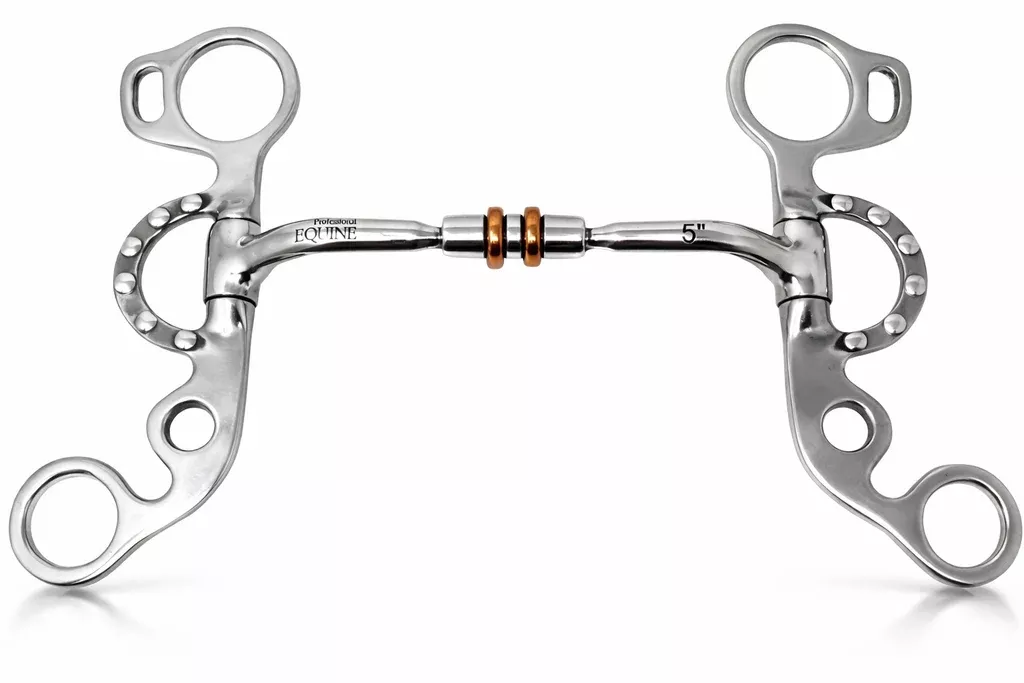 Argentine Jointed Copper Roller Mouth Short Shank Horse Snaffle Bit 35663
