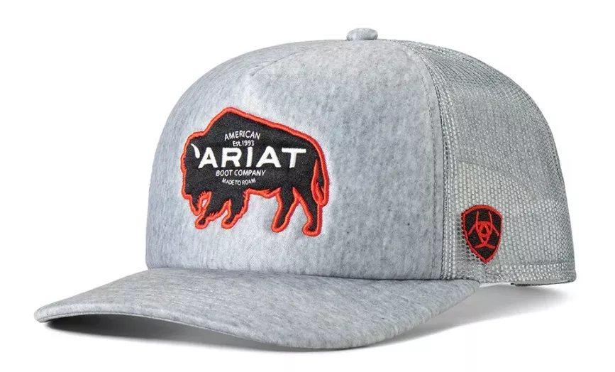 Ariat Buffalo Silhouette Heather Charcoal Grey Cap