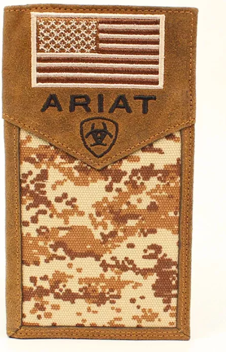 Ariat Men’s Brown Digital Camo Rodeo Wallet