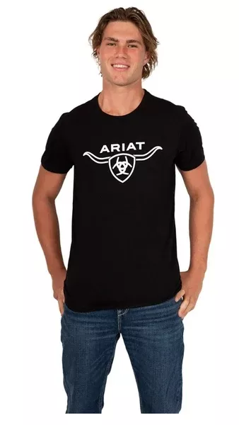 Ariat Mens Shield Horn Tee Black