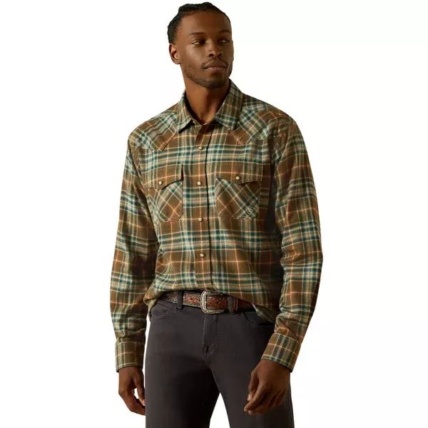 Ariat Mens Shirt | Henry Retro Snap | Dark Green